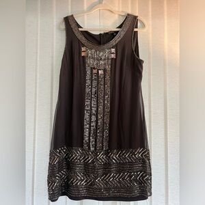 ADRIANNA PAPELL for E! Live from the RED CARPET beaded knee-length dress